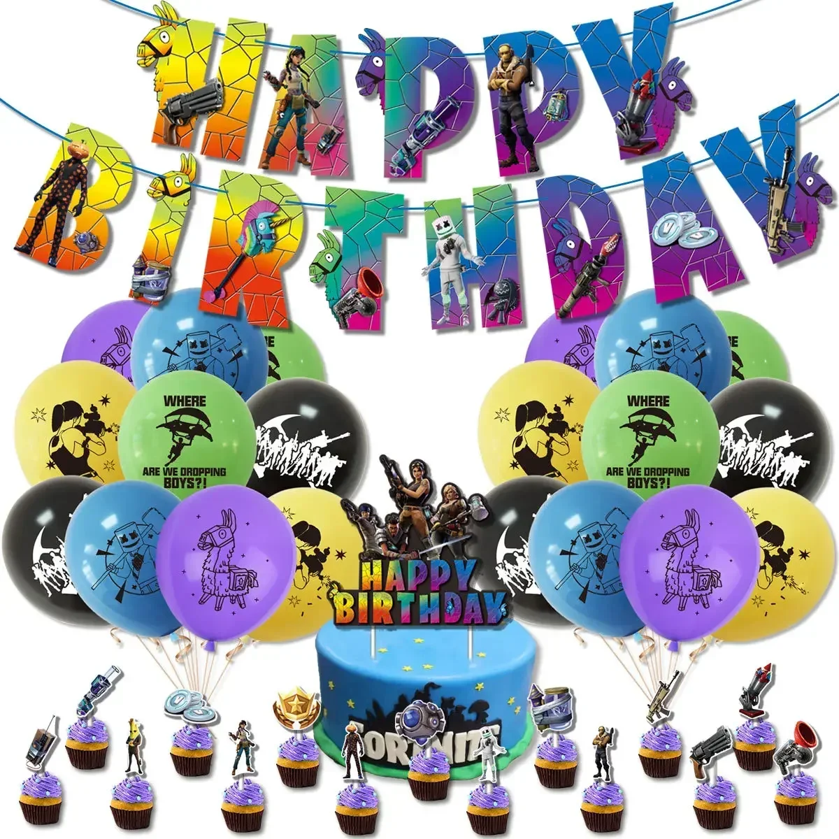 Hot Game Fortnite Theme DIY Ba - Party Games No Supplies review and price