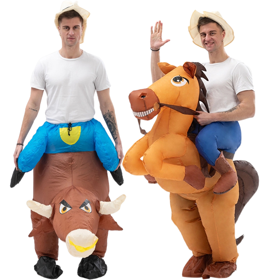 Fun Inflatable Cowboy Costume  - Party Games In Spanish review and price