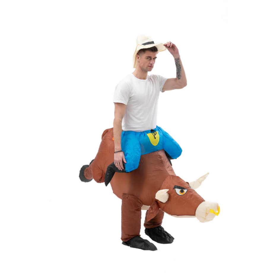 Fun Inflatable Cowboy Costume  - Party Games In Spanish review and price