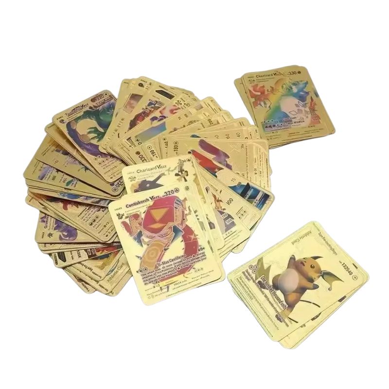 55PCS Cards Vmax GX Gold Foil  - Party Games In Spanish review and price