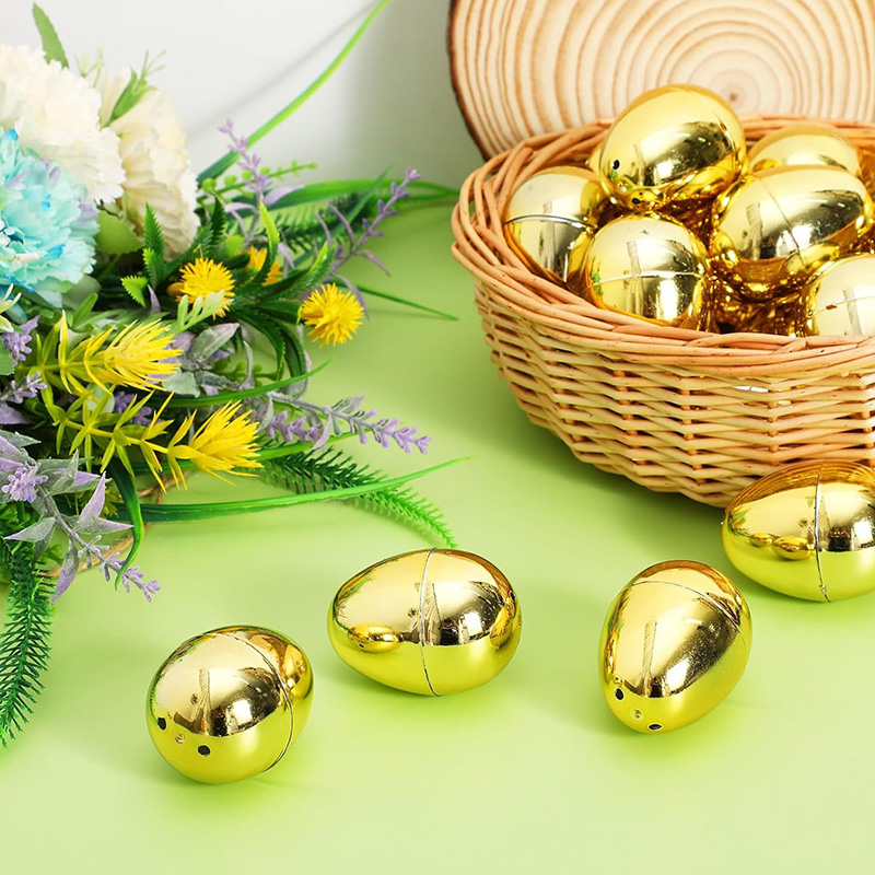 6-24Pcs Golden Easter Eggs Pla - Party Games No Supplies review and price