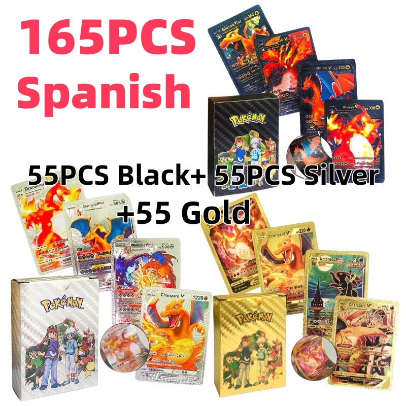 55PCS Pokemon Cards Vmax GX Go - Party Games In Spanish review and price